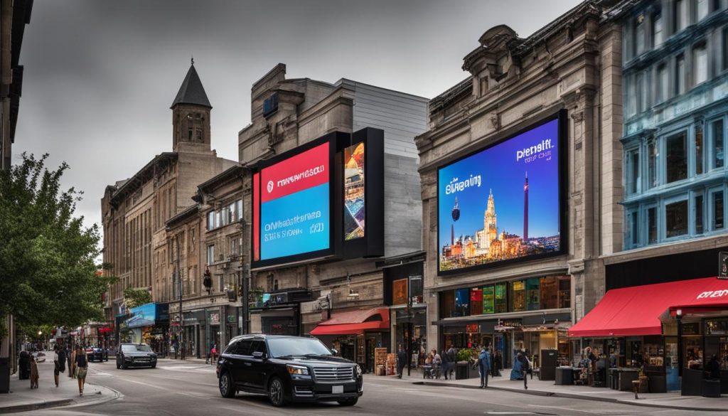 Digital signage in Elgin