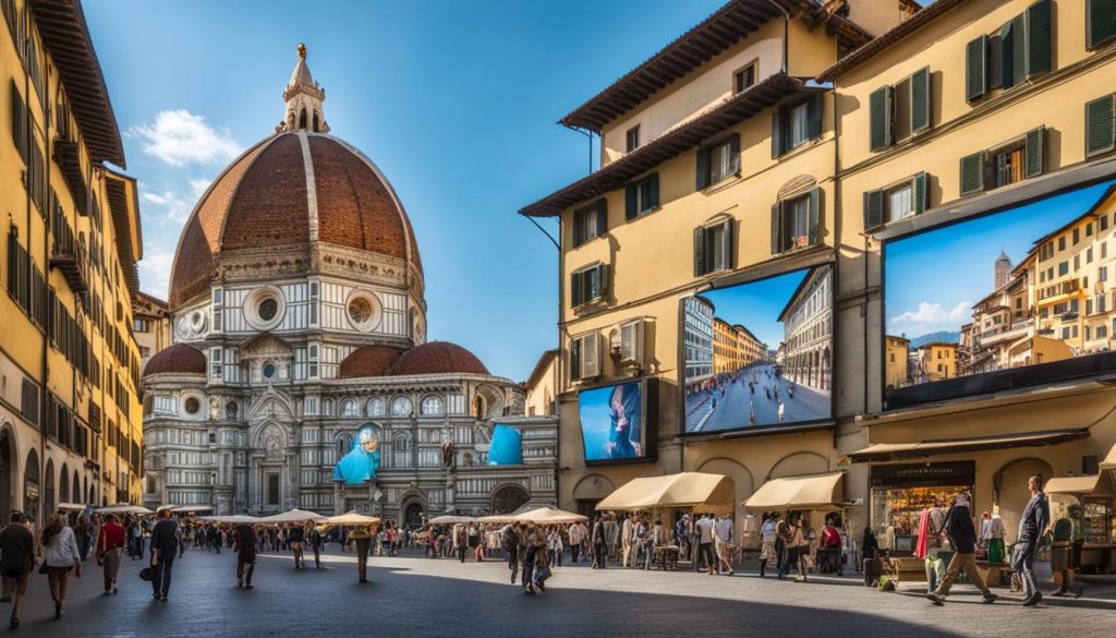 Digital signage in Florence