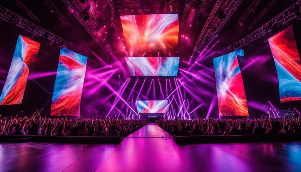 HD video walls for concerts