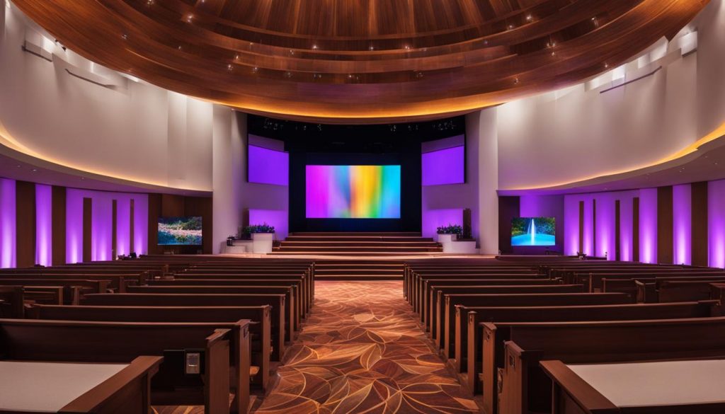 LED Video Wall for Worship Service