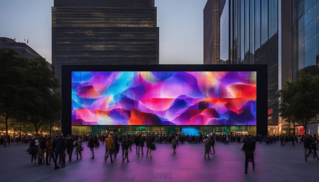 LED display solutions in outdoor space