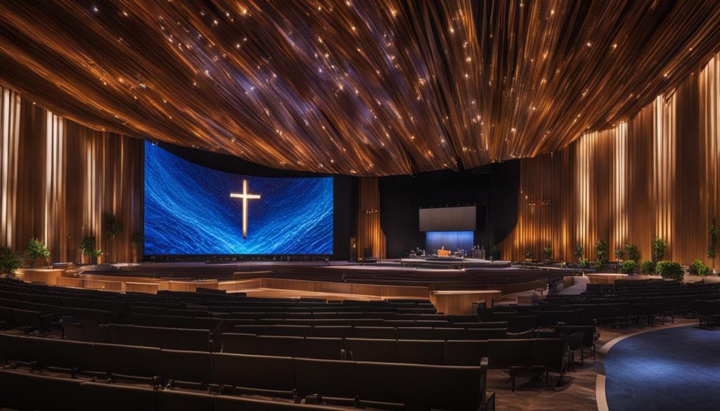 LED display wall for church in Bentonville