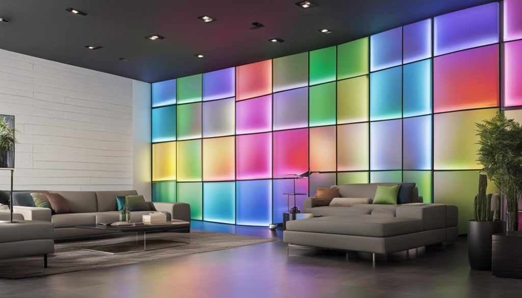 LED panel wall design