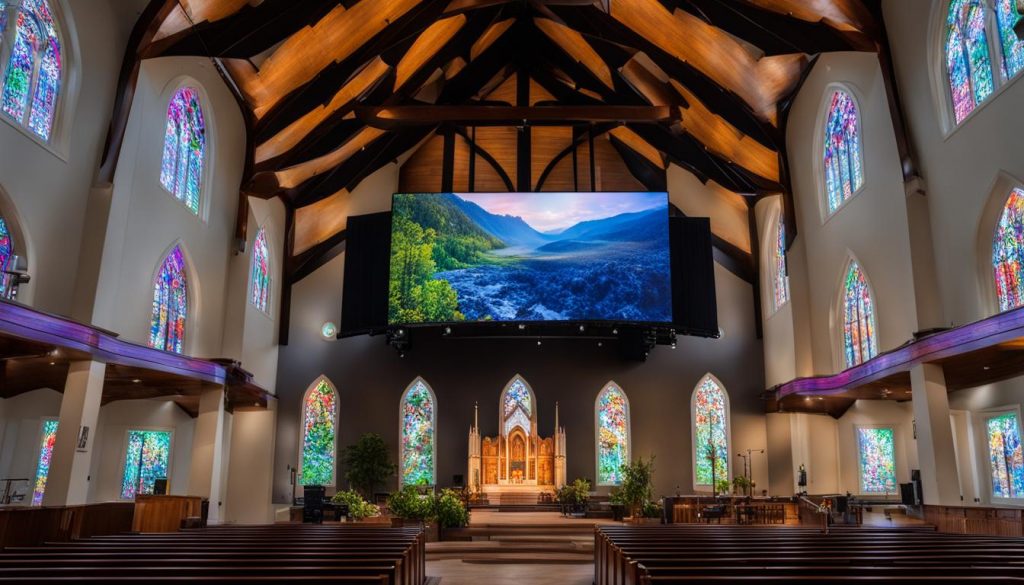 LED screen for church in Auburn