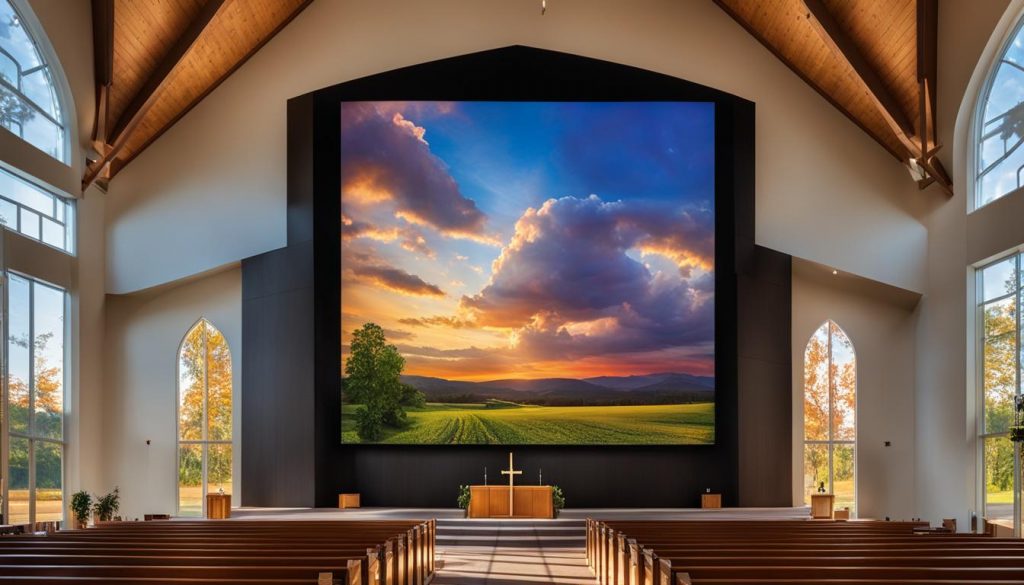 LED screen for church in Benton