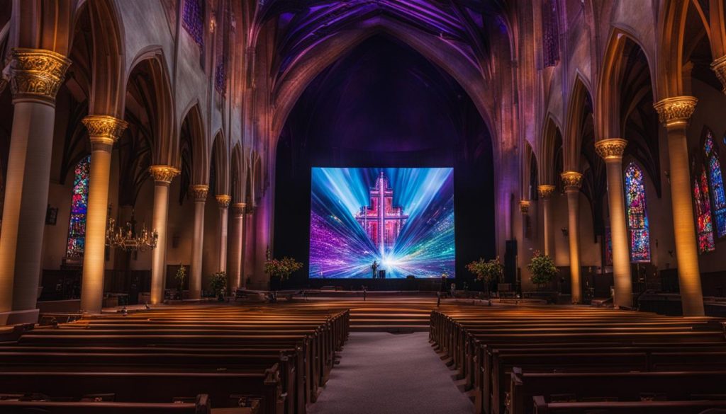 LED screen for church in Elgin