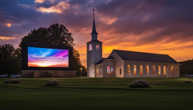 LED screen for church in Franklin Township