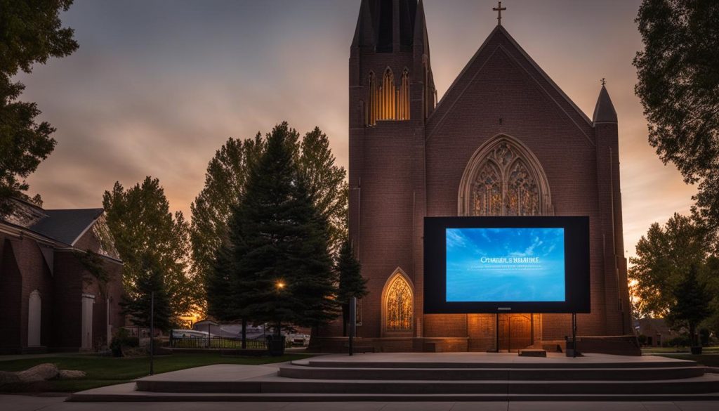 LED screen for church in Greeley