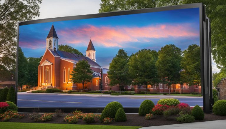 LED screen for church in Greensboro