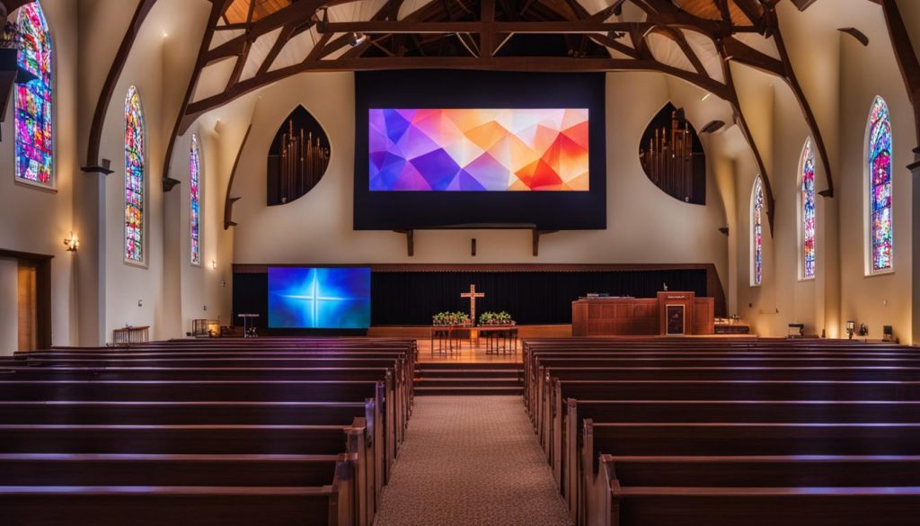 LED screen for church in Greenville