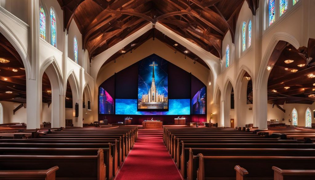 LED screen for church in Newark