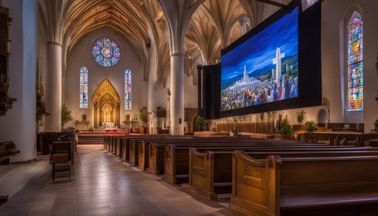 LED screen for church in Newton