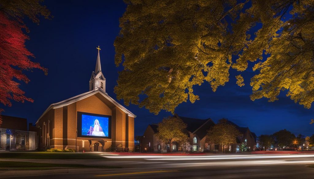 LED screen for church in Rockford