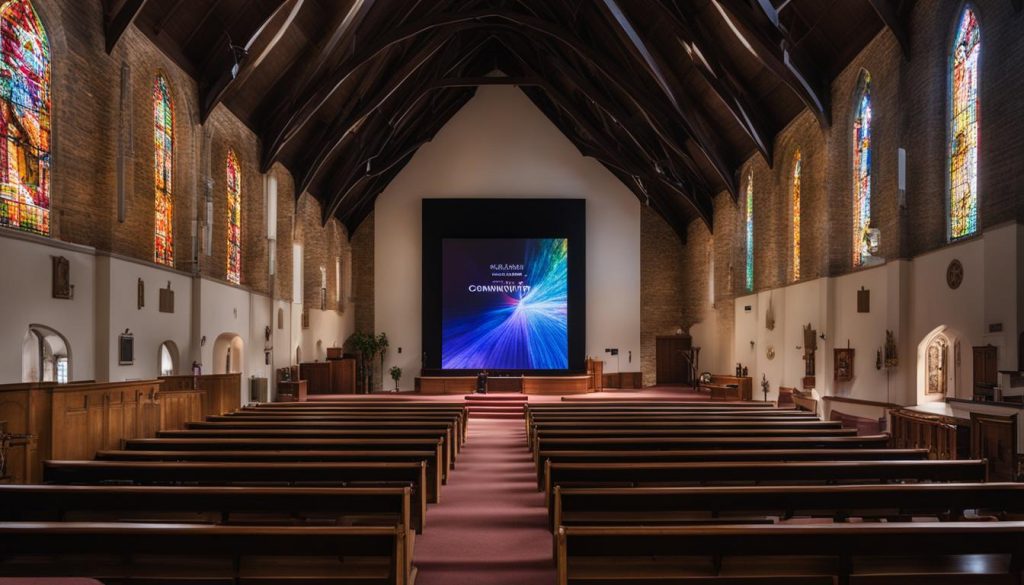 LED screen for church in Suffolk