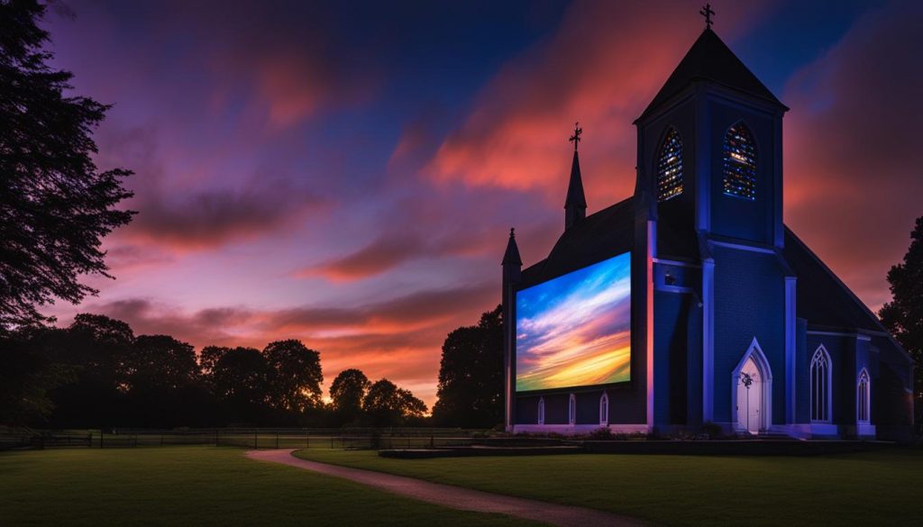 LED screen for church in Suffolk