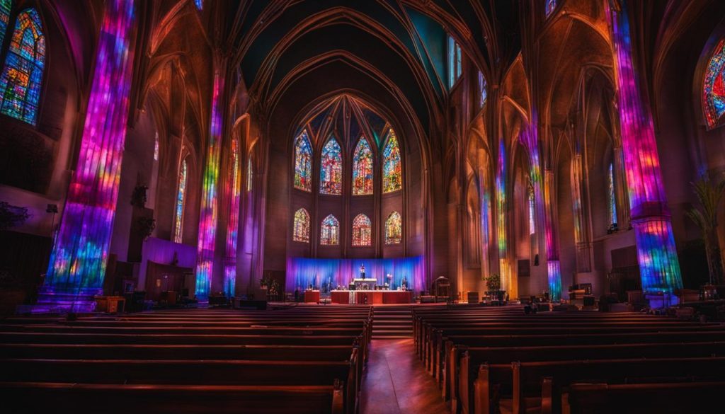 LED screen for sermon visualizations