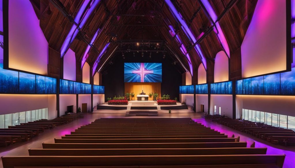 LED screen for worship service