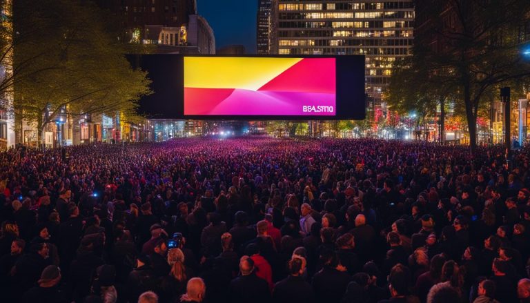 LED screen in Boston