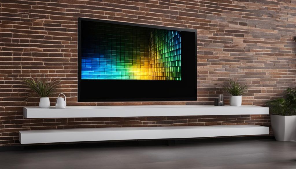 LED screen in Brick