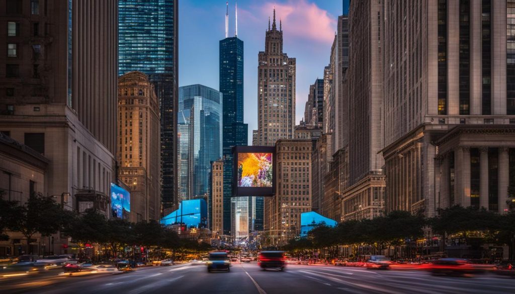 LED screen in Chicago