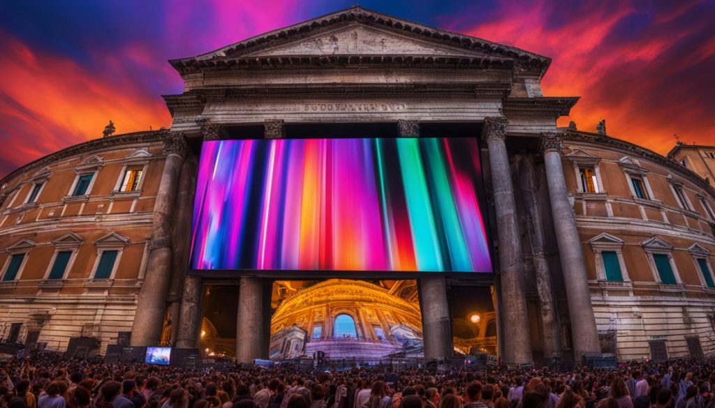 LED screen in Rome