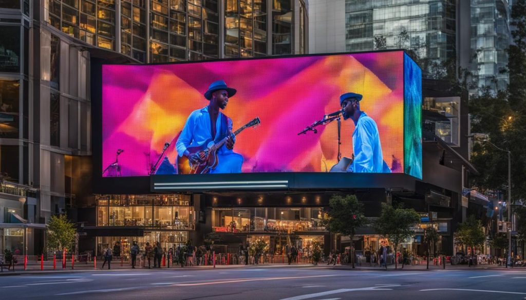 LED screen installation