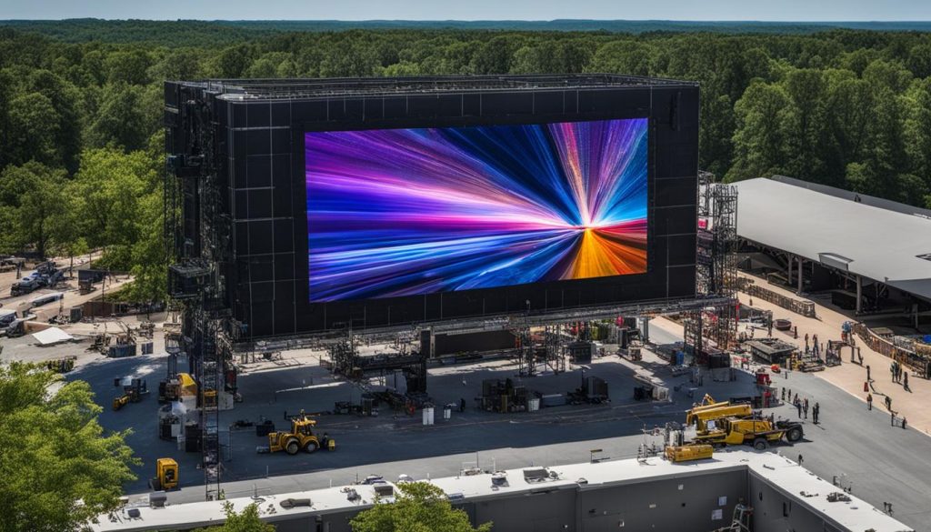 LED screen installation