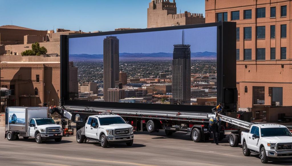 LED screen installation