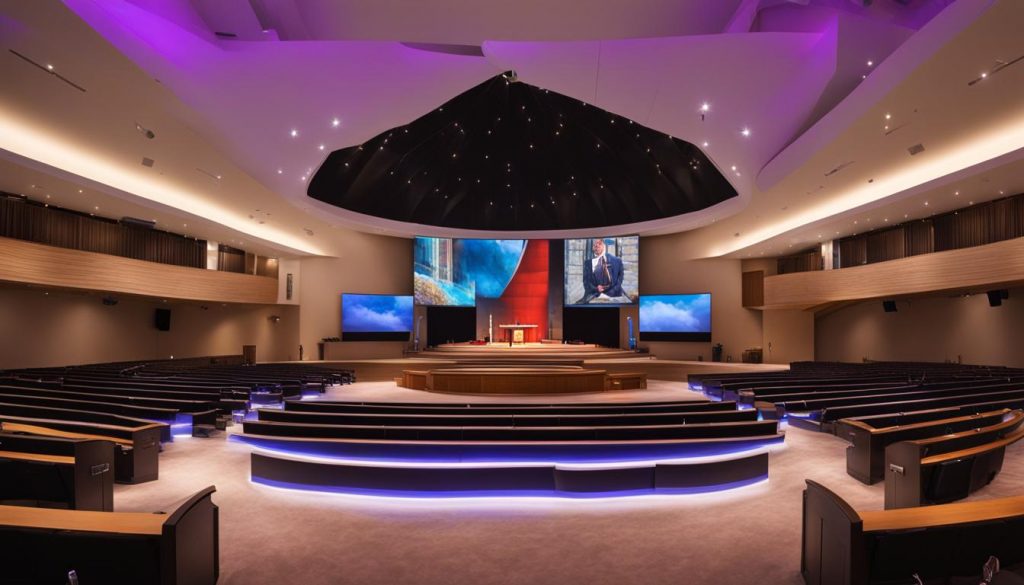 LED screen installation for church