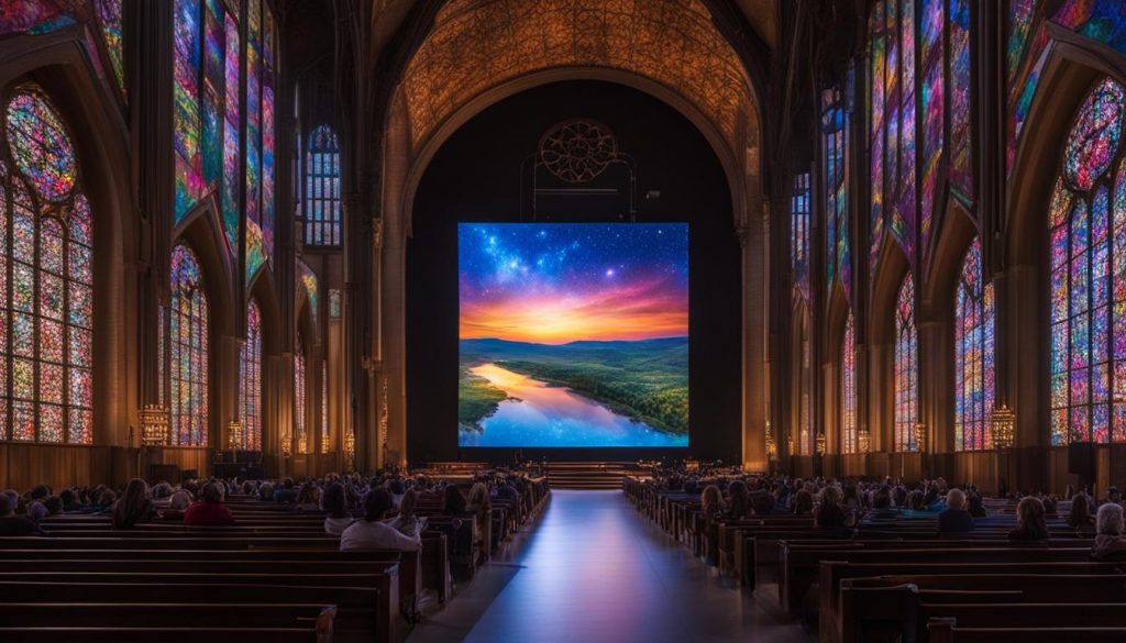 LED screen installation for churches