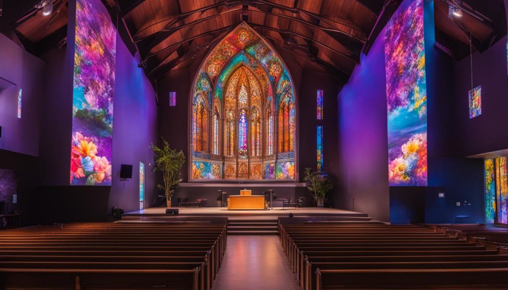 LED screens for religious services