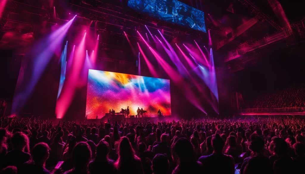 LED video wall at a concert