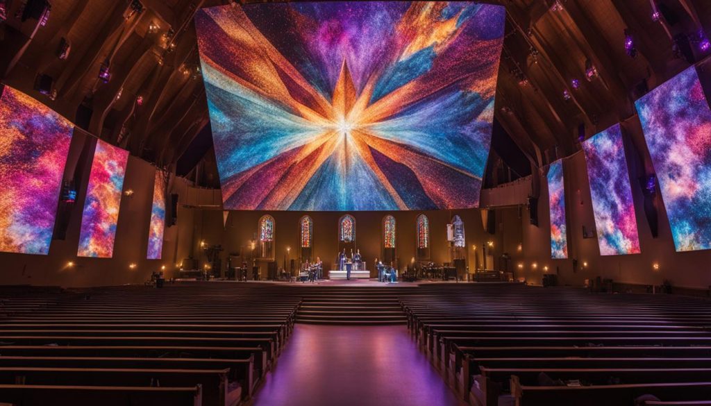 LED video wall for Cary Church