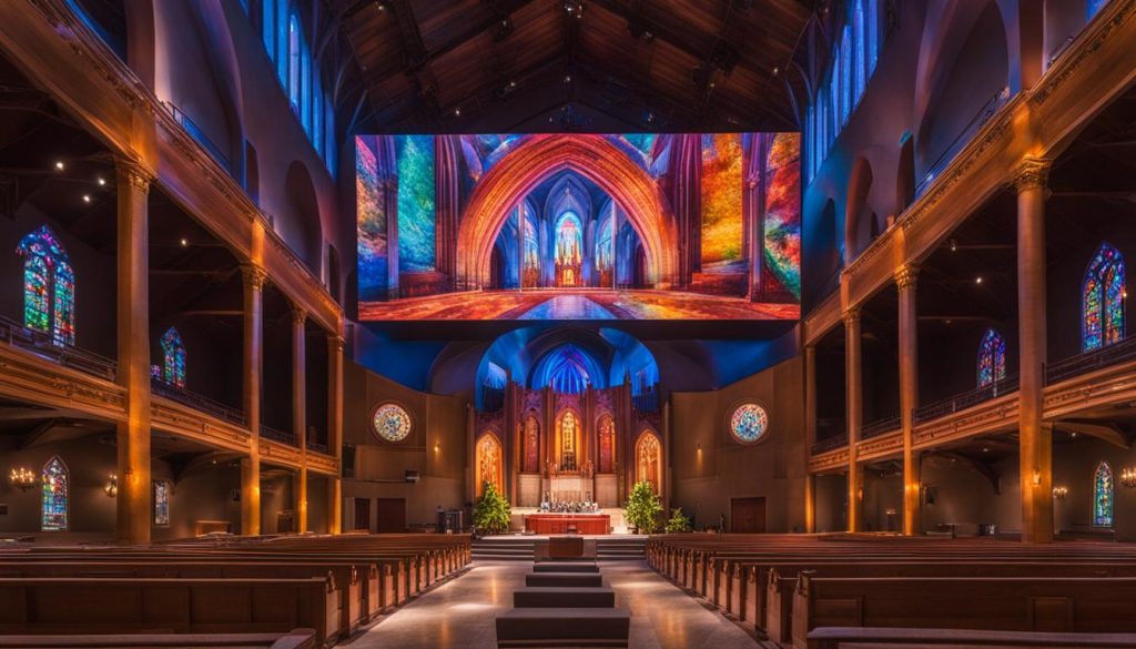 LED video wall for church