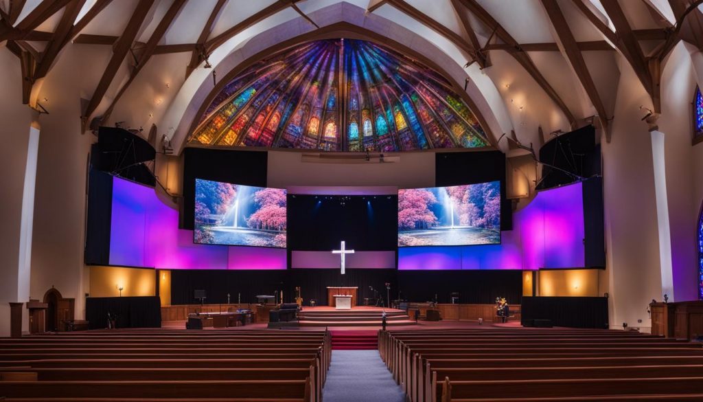 LED video wall for church