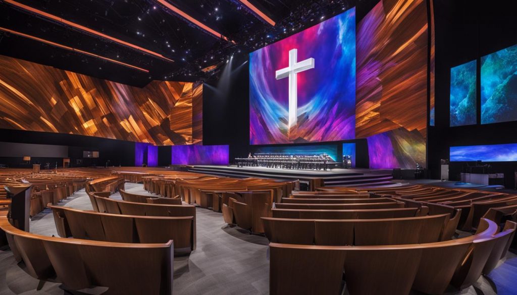 LED video wall for church