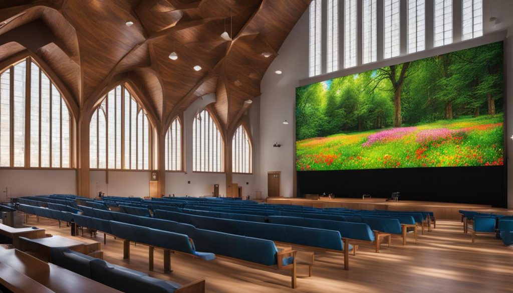 LED video wall for church