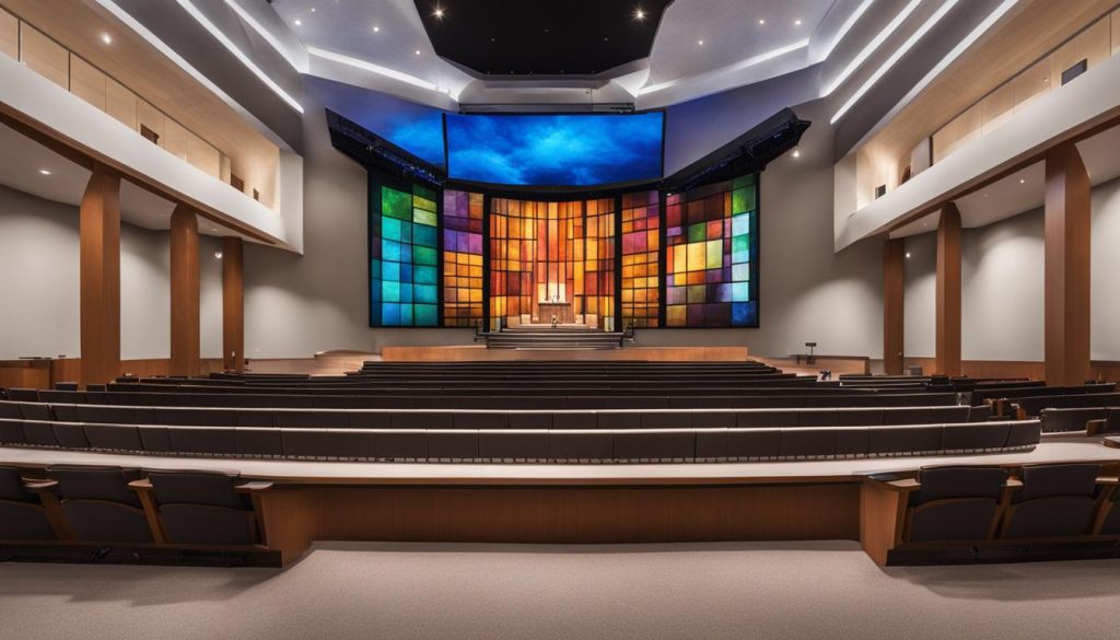 LED video wall for church in Bloomington