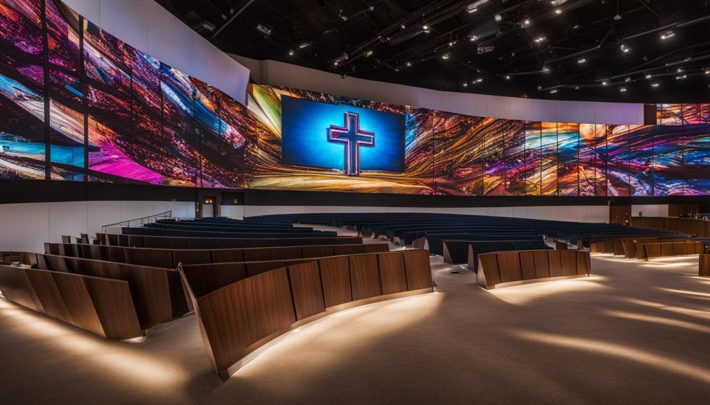 LED video wall for church in DeKalb