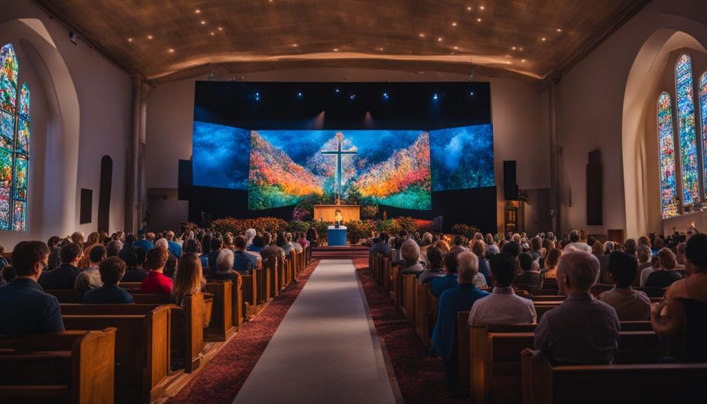 LED video wall for churches