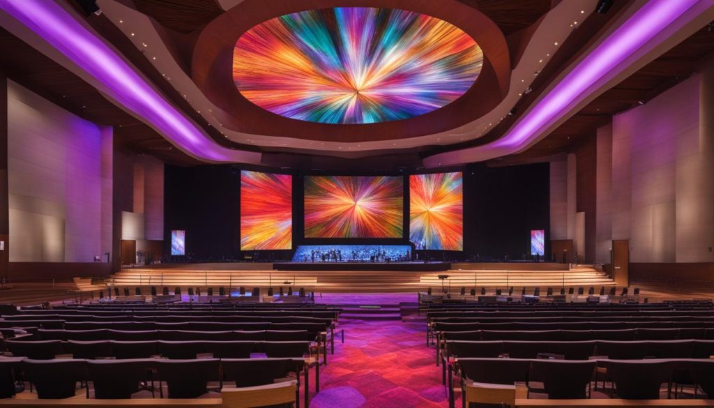 LED video wall for religious gatherings