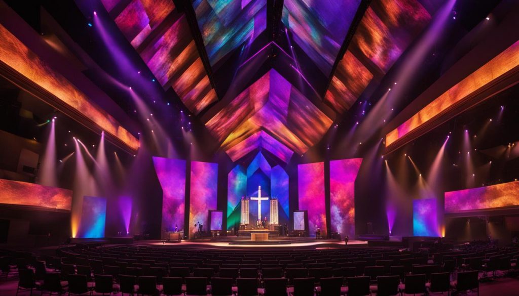 LED video wall for worship