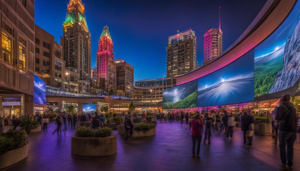 LED video wall in Asheville