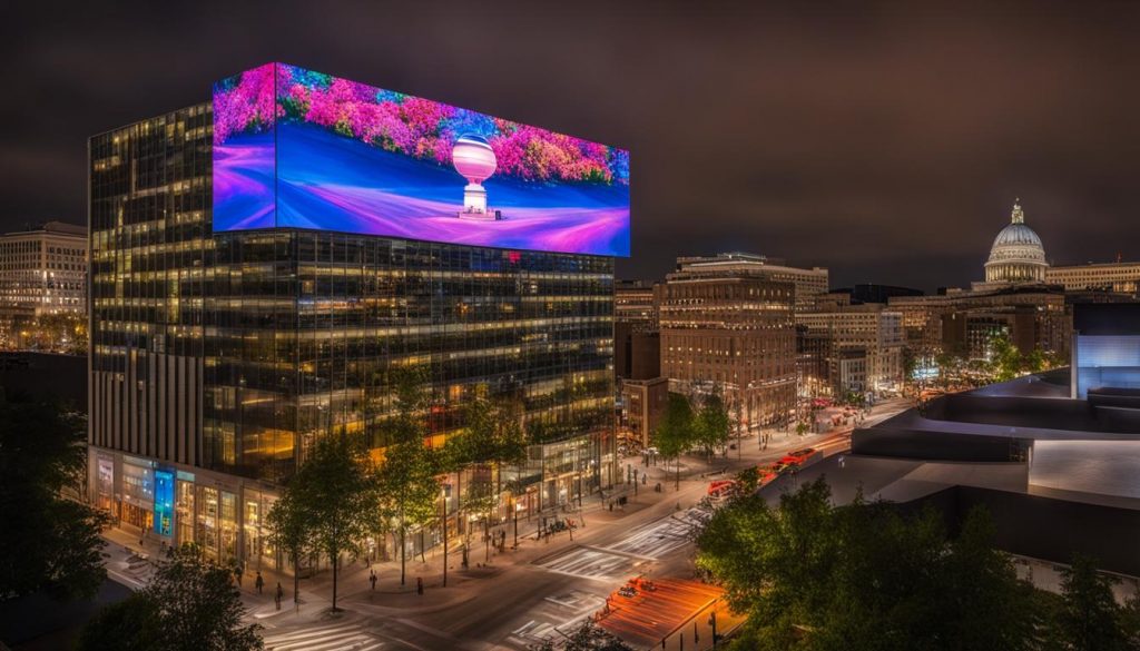 LED video wall in Madison