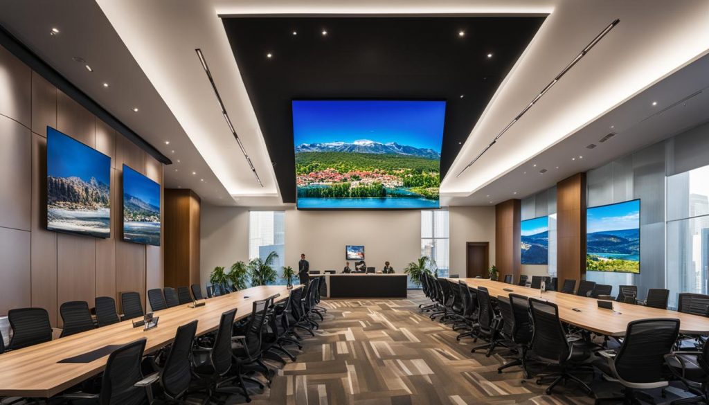 LED video wall installation