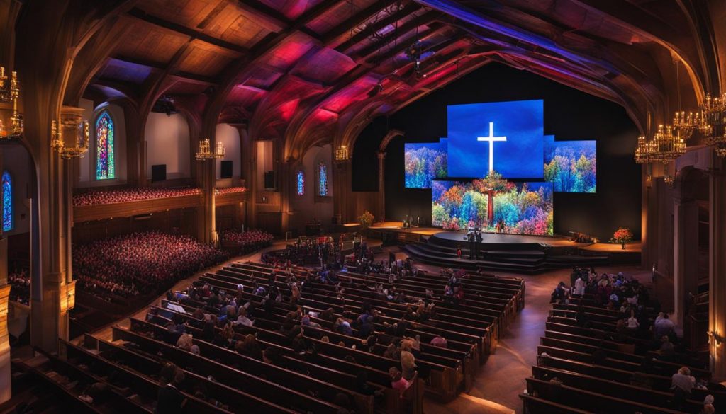 LED video walls for church