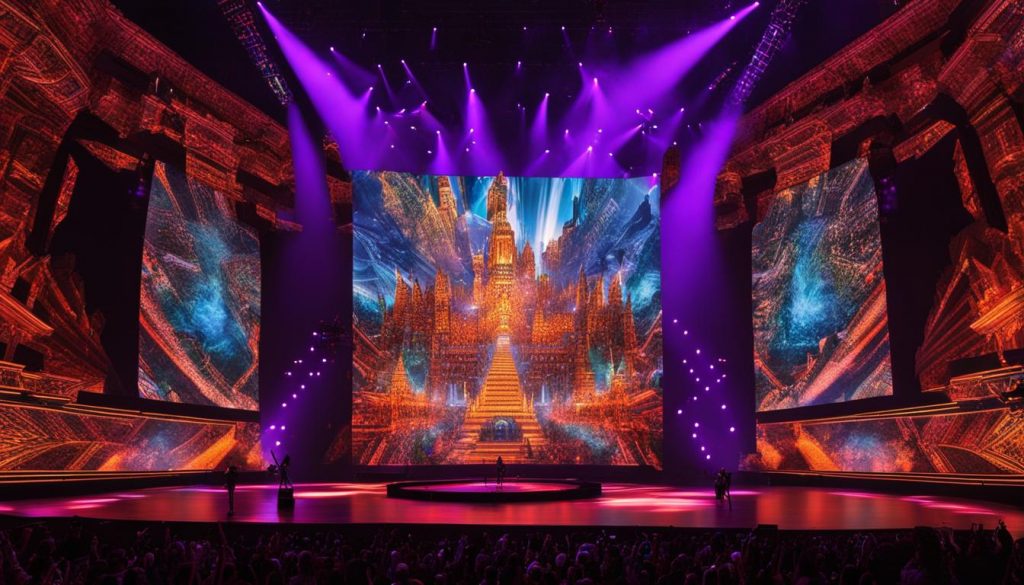 LED video walls for concert visual displays