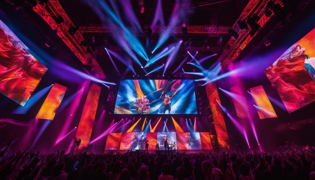 LED video walls for concerts