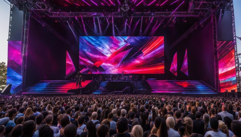 LED video walls for music events