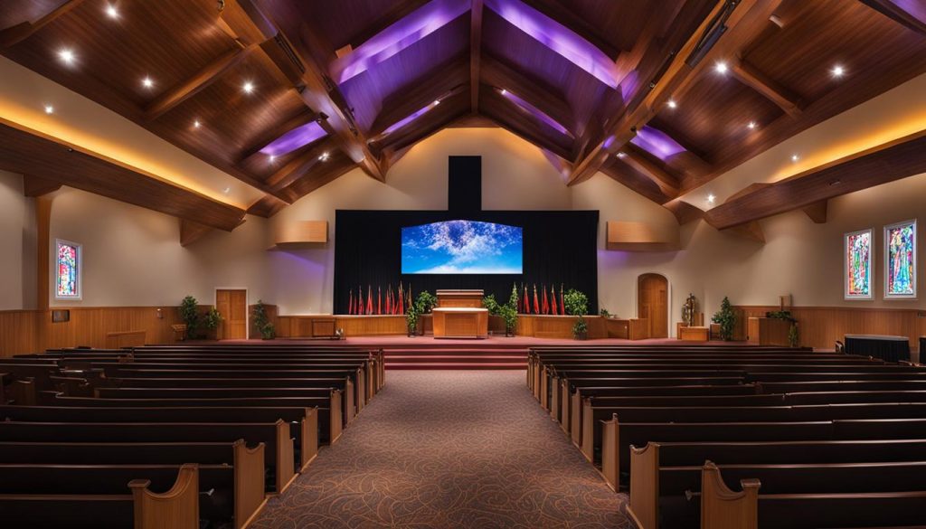 LED wall display for church